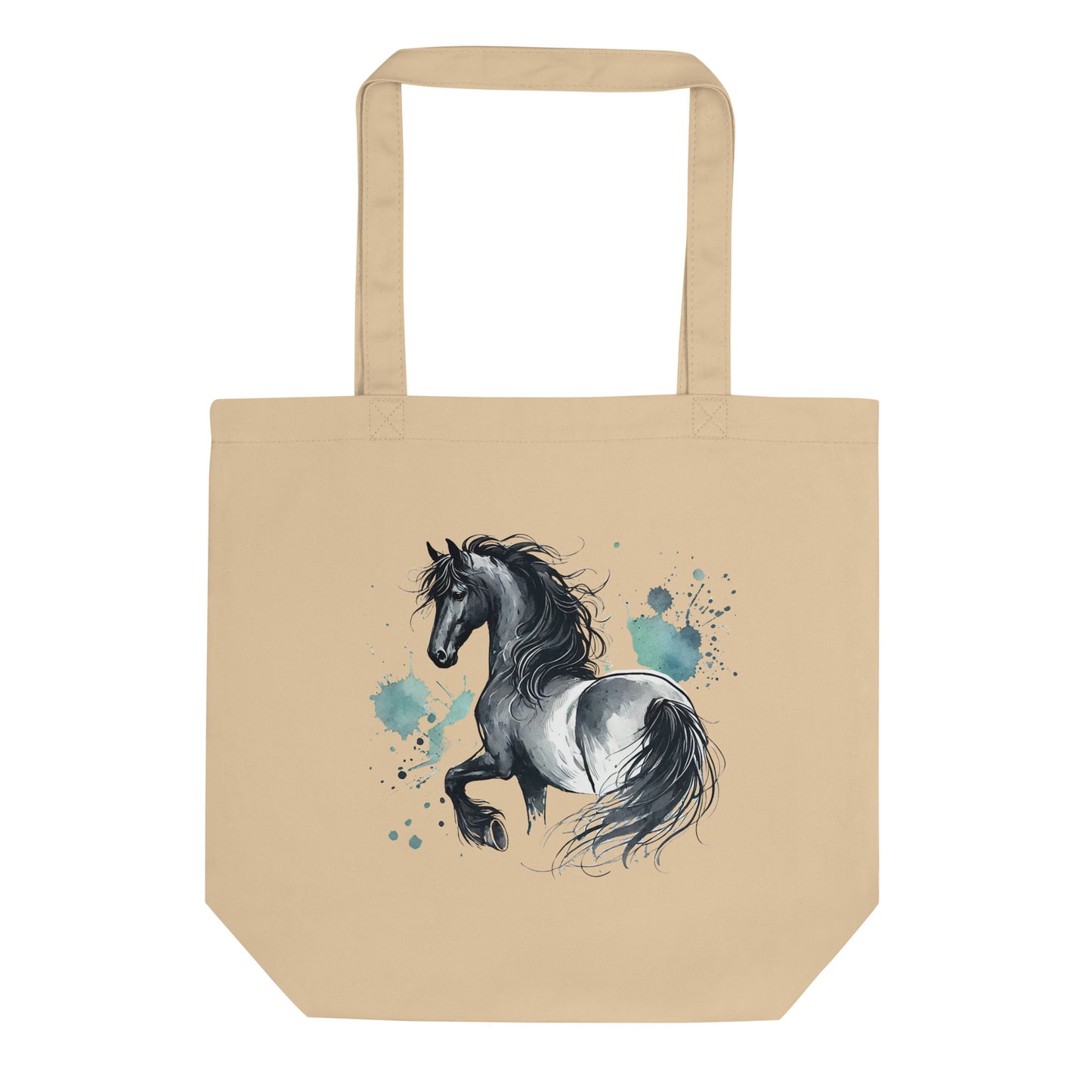 Friesenpferd Aquarell - Bio-Stoffbeutel