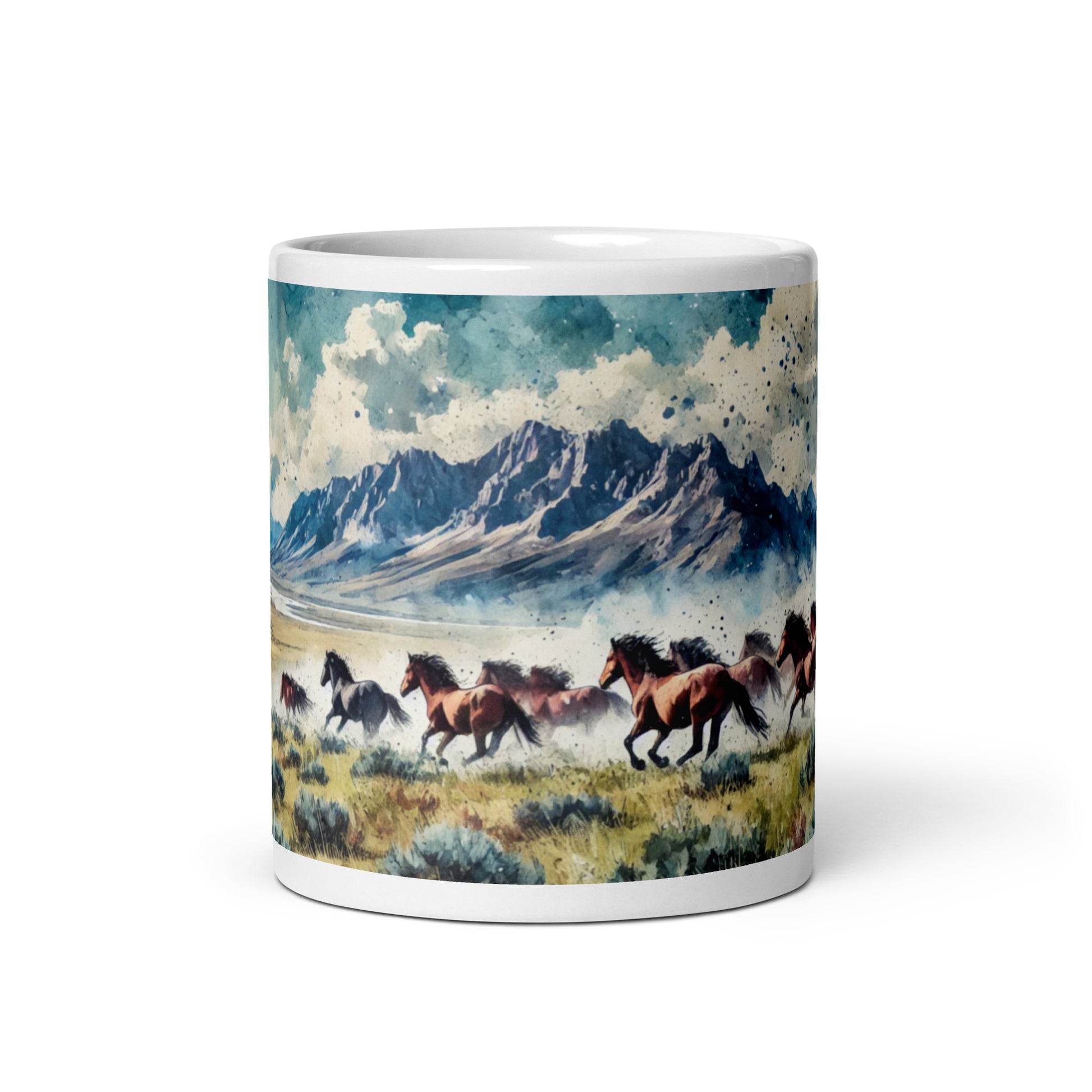Wildpferde im Galopp - Keramiktasse 11 oz/330 ml