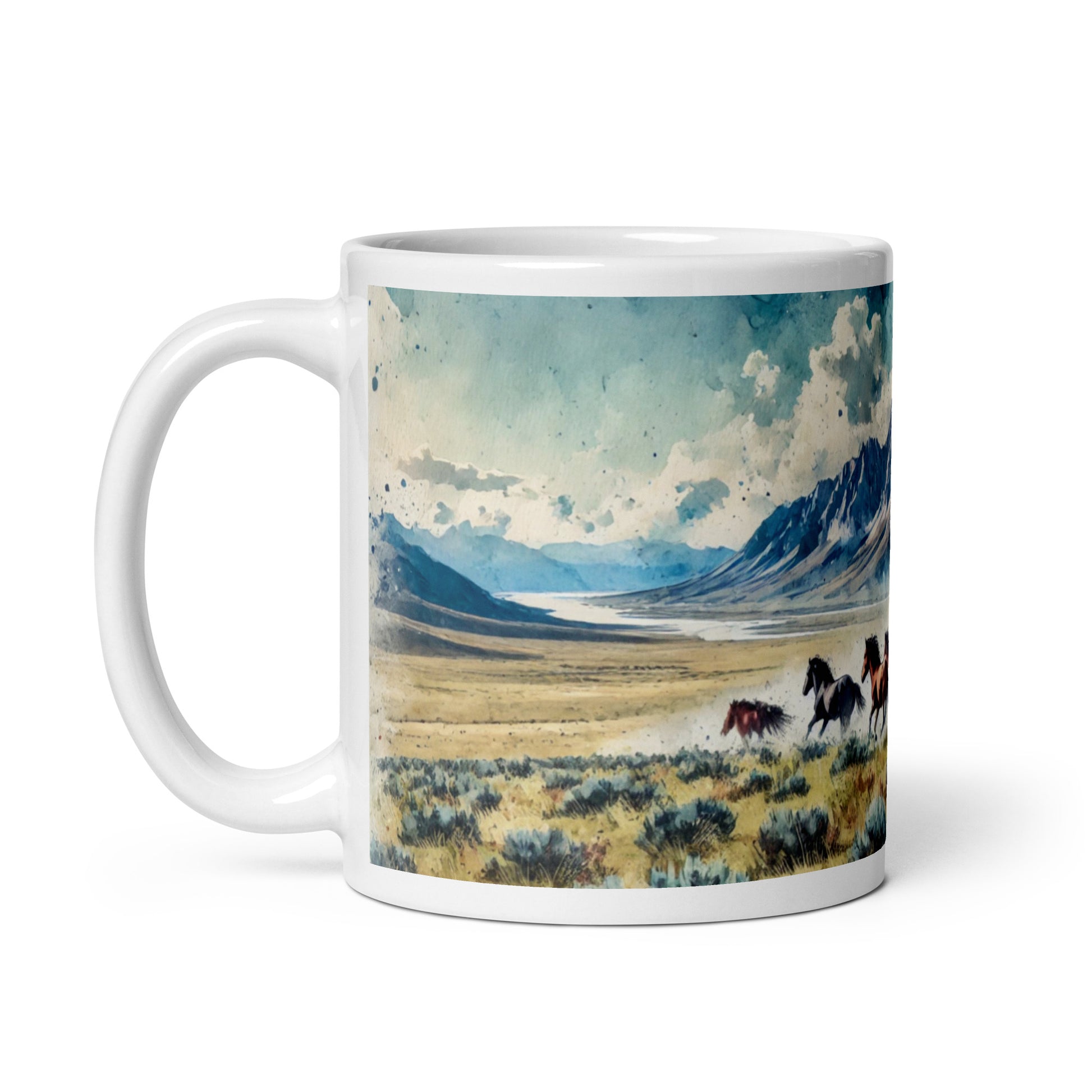 Wildpferde im Galopp - Keramiktasse 11 oz/330 ml