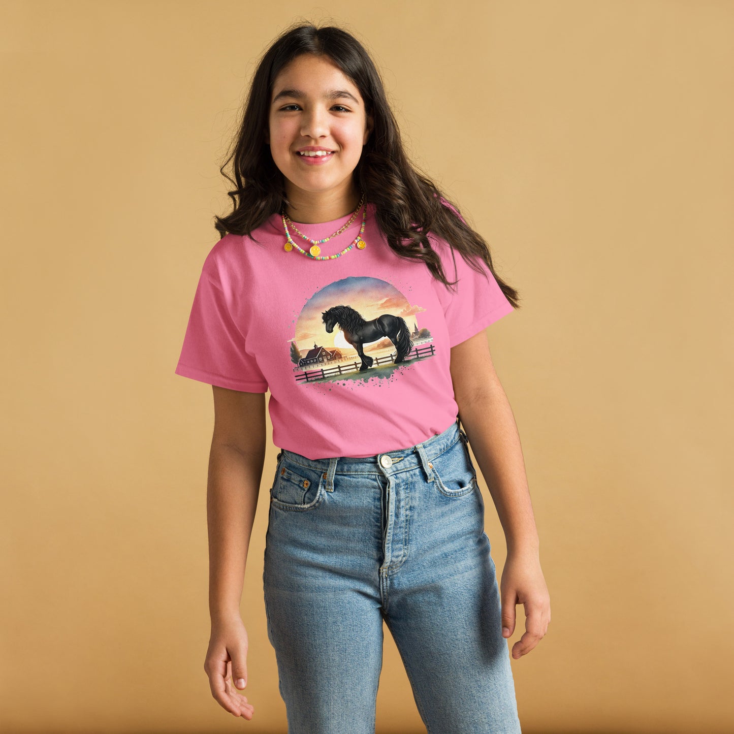 Friese im Abendlicht - Aquarell - Mädchen T-Shirt