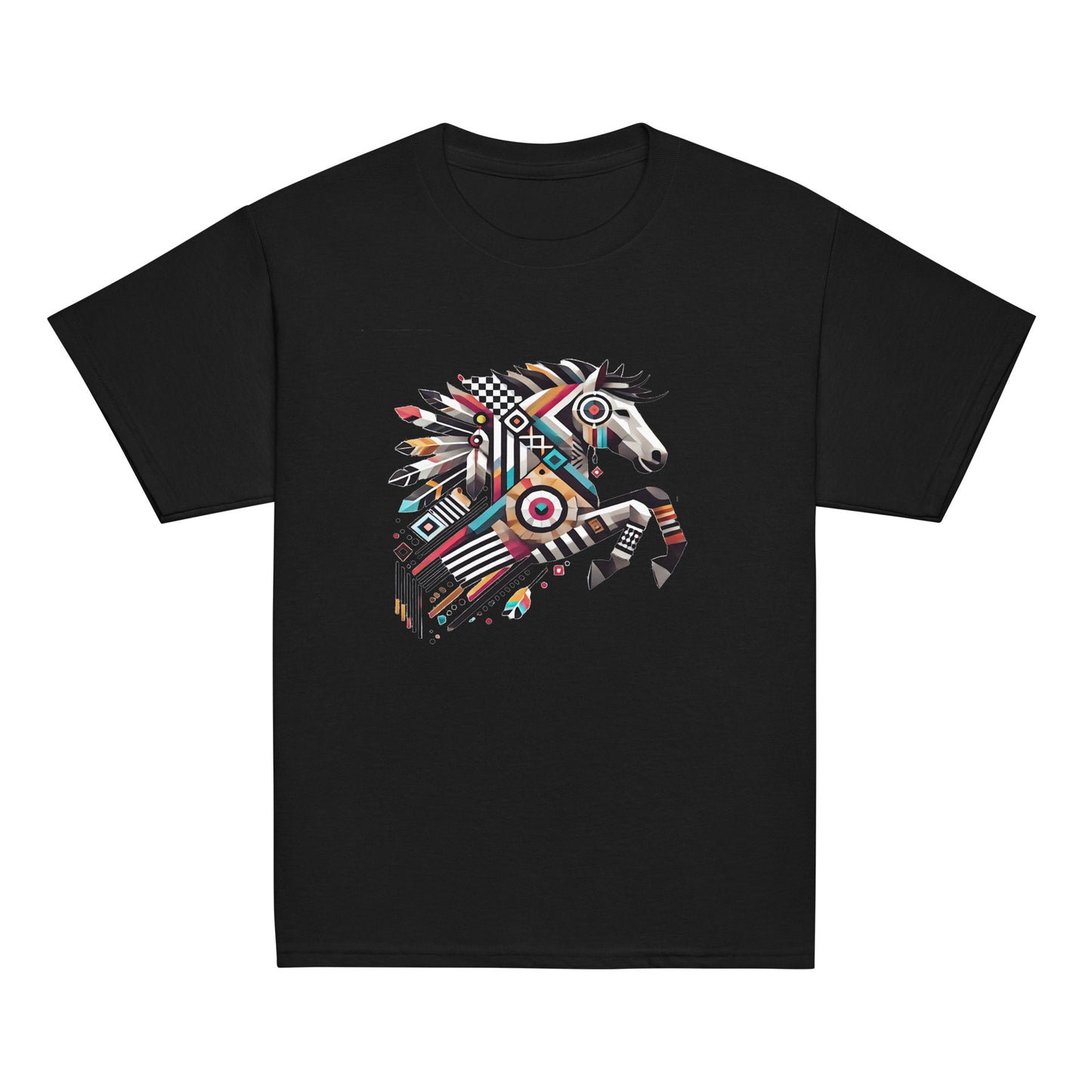 Buntes Indianerpferd – Abstrakt - Kids T-Shirt