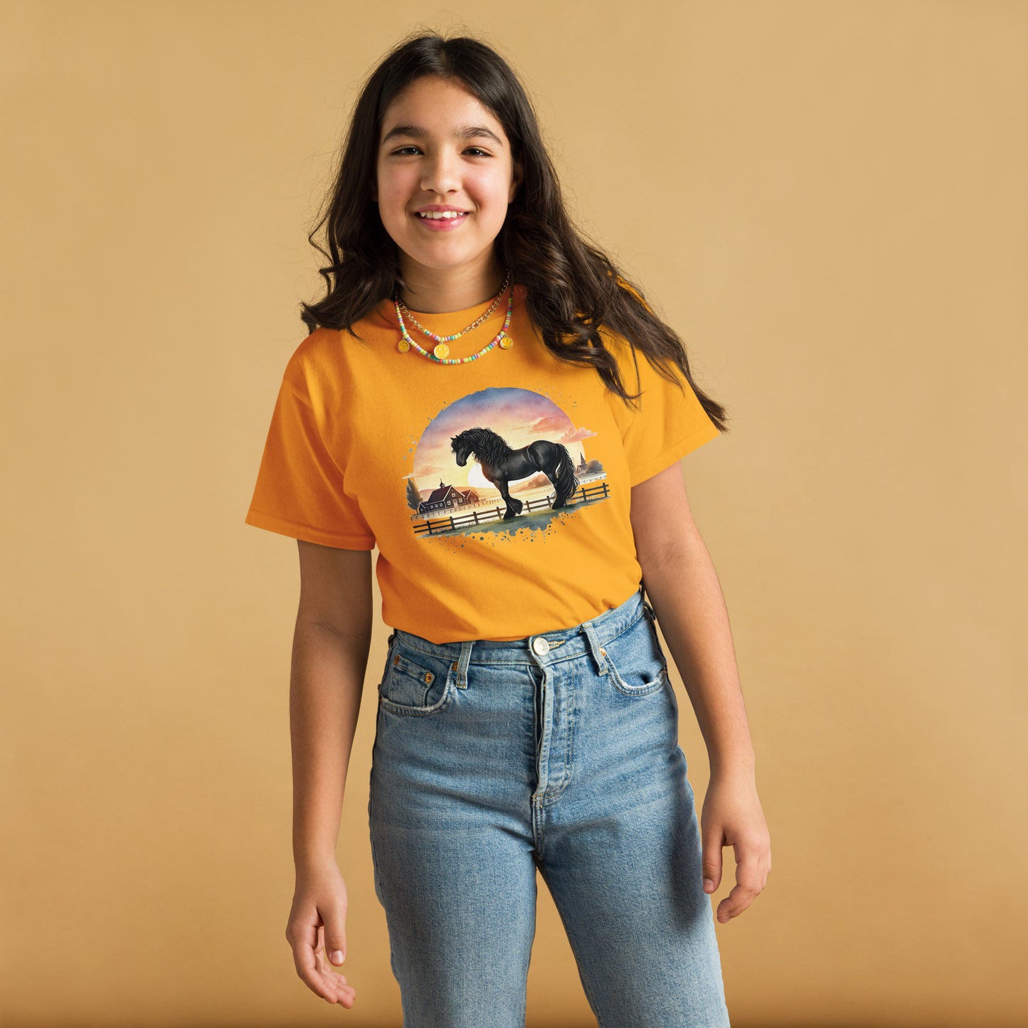 Friese im Abendlicht - Aquarell - Mädchen T-Shirt