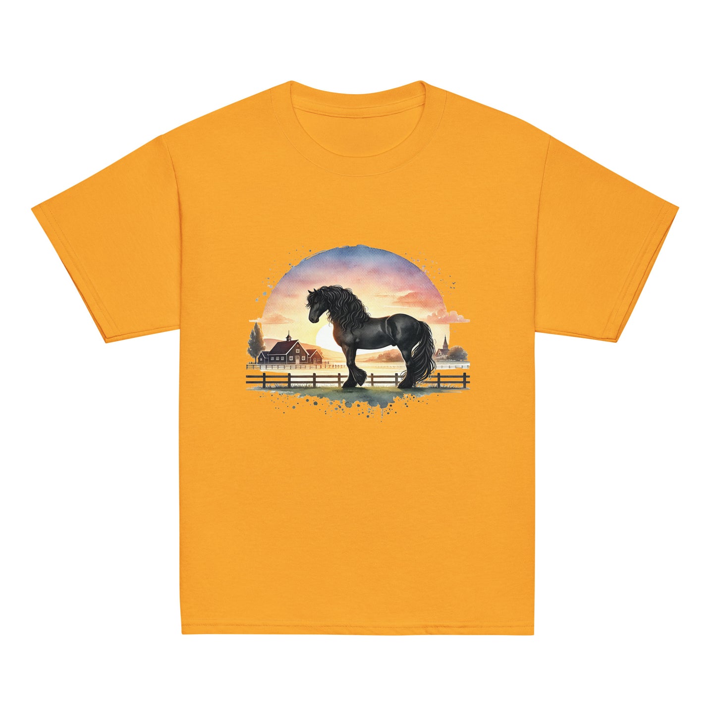 Friese im Abendlicht - Aquarell - Mädchen T-Shirt