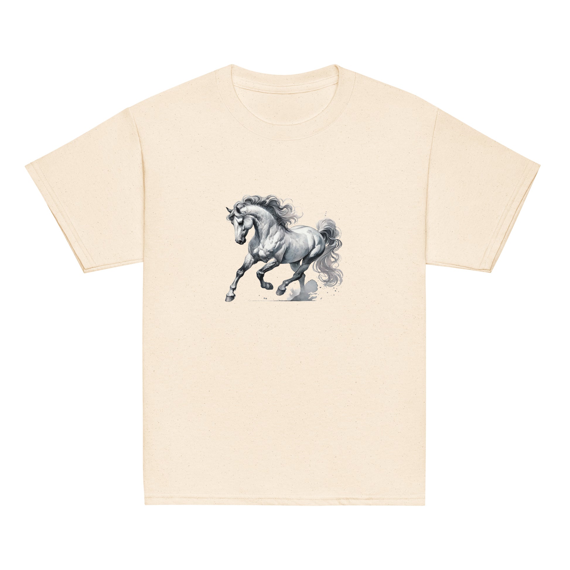 Dynamischer Lipizzaner - Mädchen T-Shirt - 100% Baumwolle