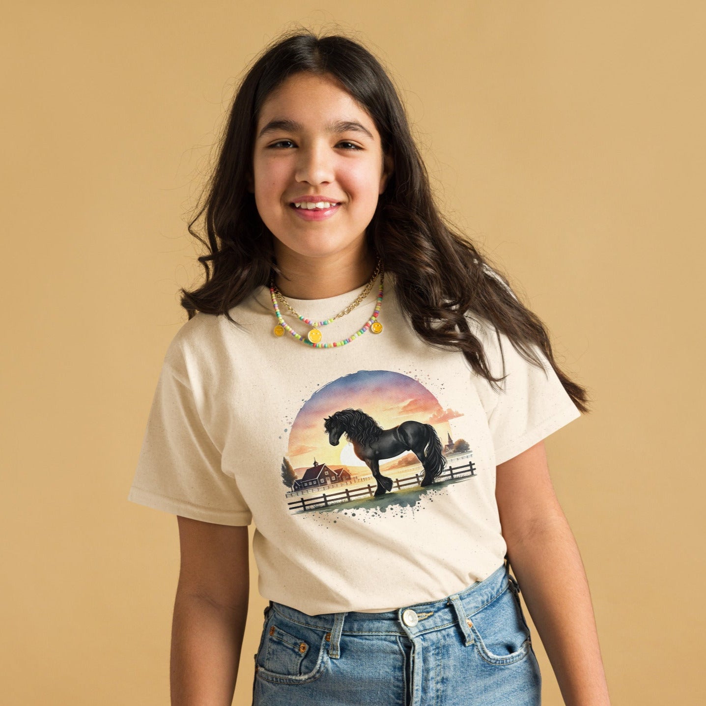 Friese im Abendlicht - Aquarell - Mädchen T-Shirt