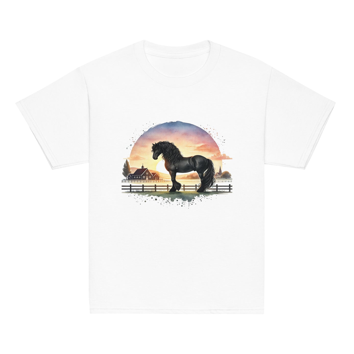 Friese im Abendlicht - Aquarell - Mädchen T-Shirt
