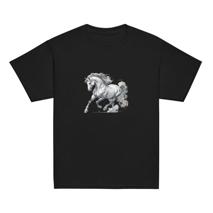 Dynamischer Lipizzaner - Mädchen T-Shirt - 100% Baumwolle