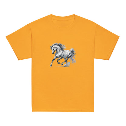 Dynamischer Lipizzaner - Mädchen T-Shirt - 100% Baumwolle