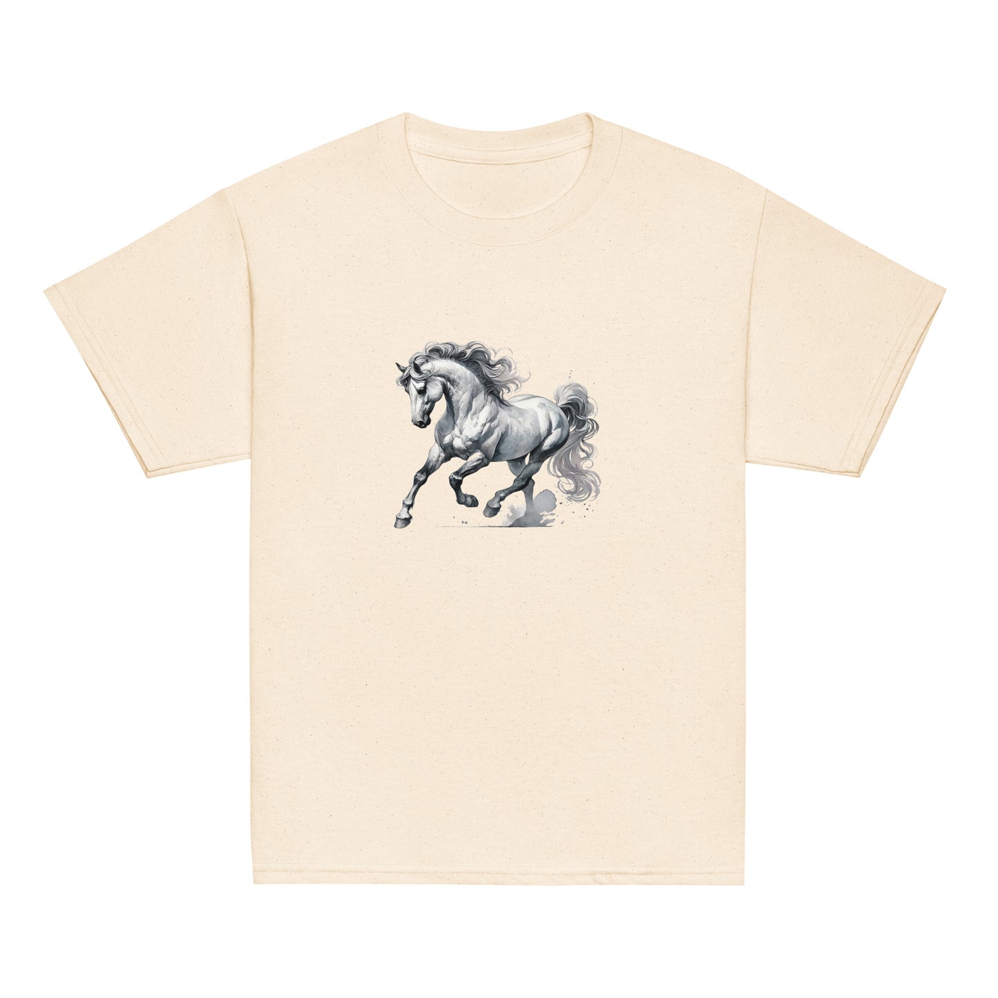 Dynamischer Lipizzaner - Mädchen T-Shirt - 100% Baumwolle