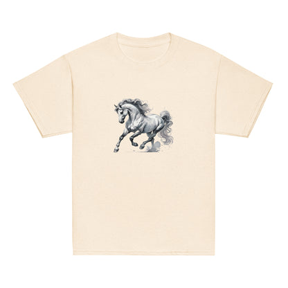 Dynamischer Lipizzaner - Mädchen T-Shirt - 100% Baumwolle